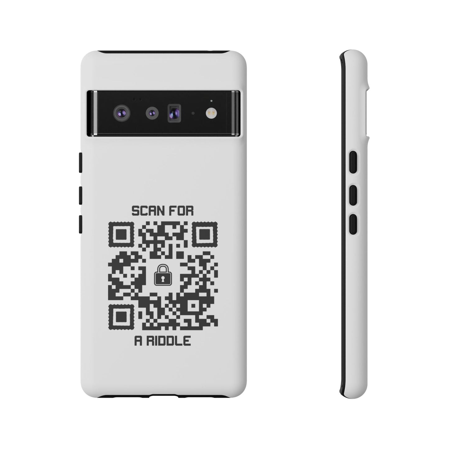 Hidden – Tough Case – White – Scan for a Riddle - QR NATION