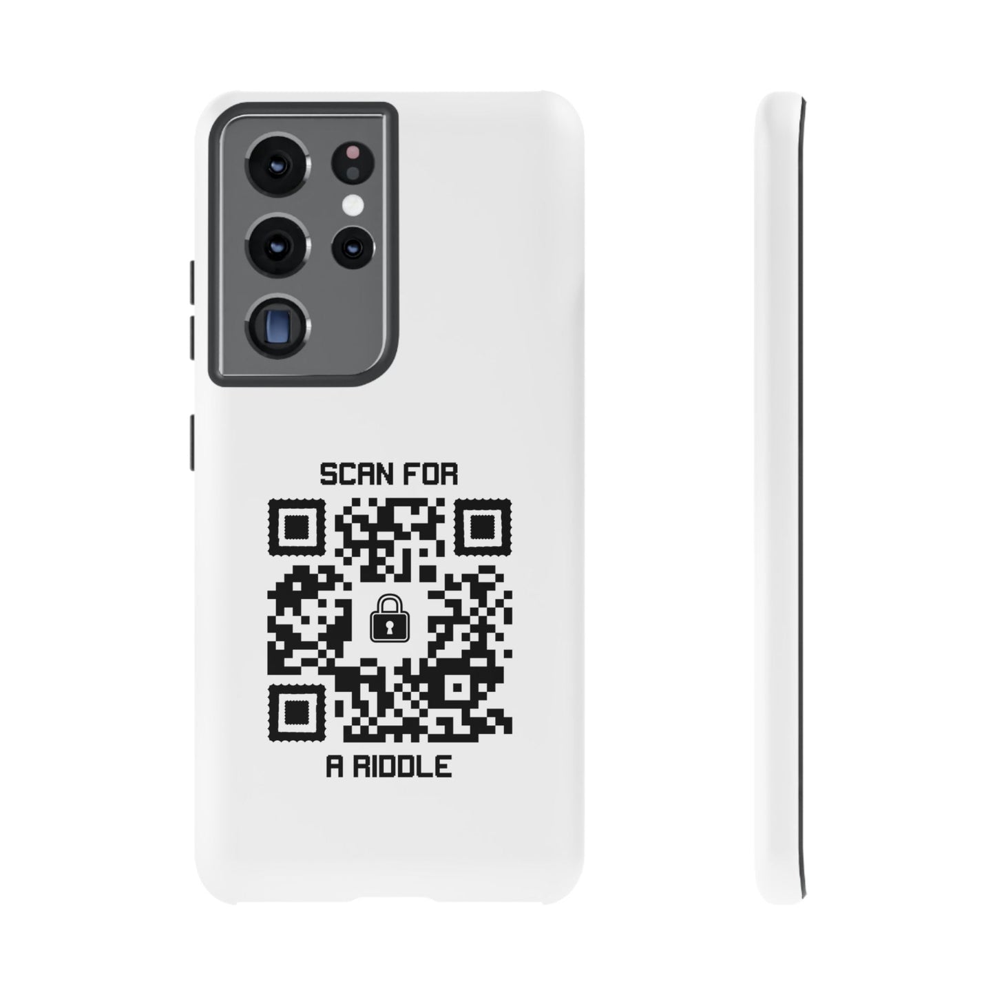 Hidden – Tough Case – White – Scan for a Riddle - QR NATION