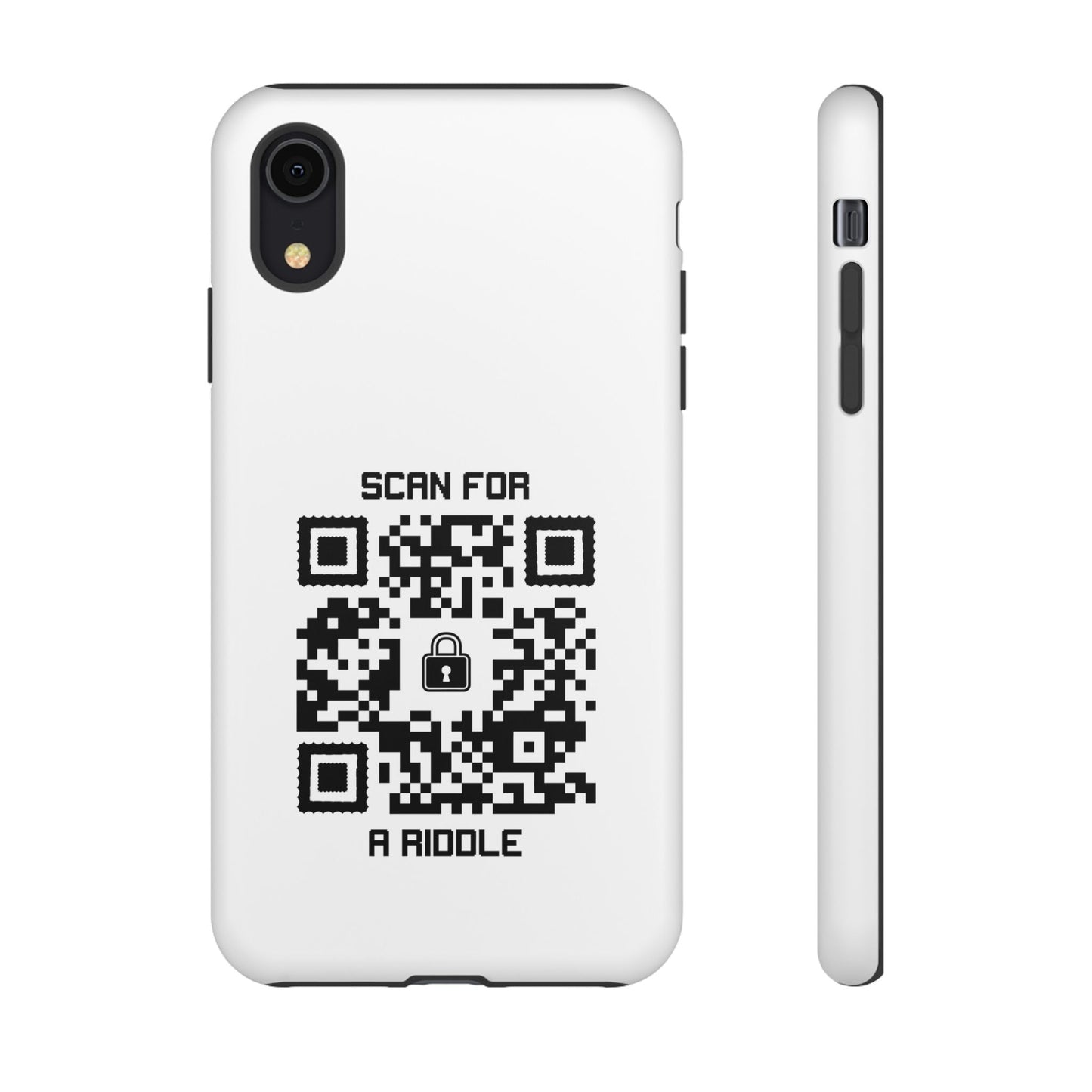 Hidden – Tough Case – White – Scan for a Riddle - QR NATION