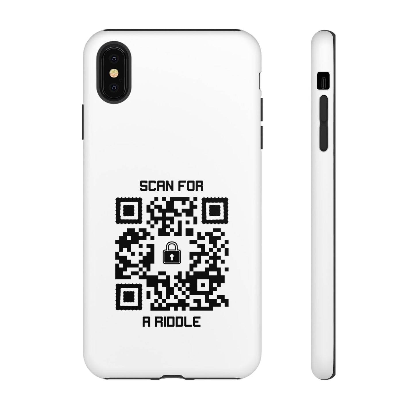 Hidden – Tough Case – White – Scan for a Riddle - QR NATION