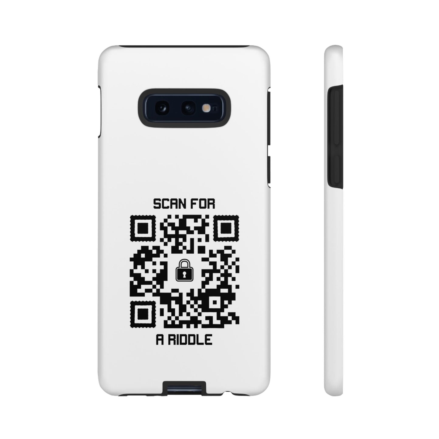 Hidden – Tough Case – White – Scan for a Riddle - QR NATION