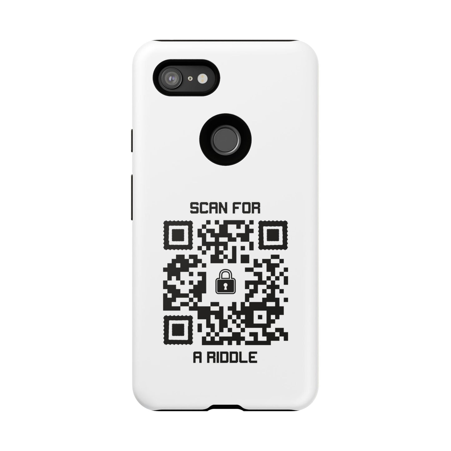 Hidden – Tough Case – White – Scan for a Riddle - QR NATION