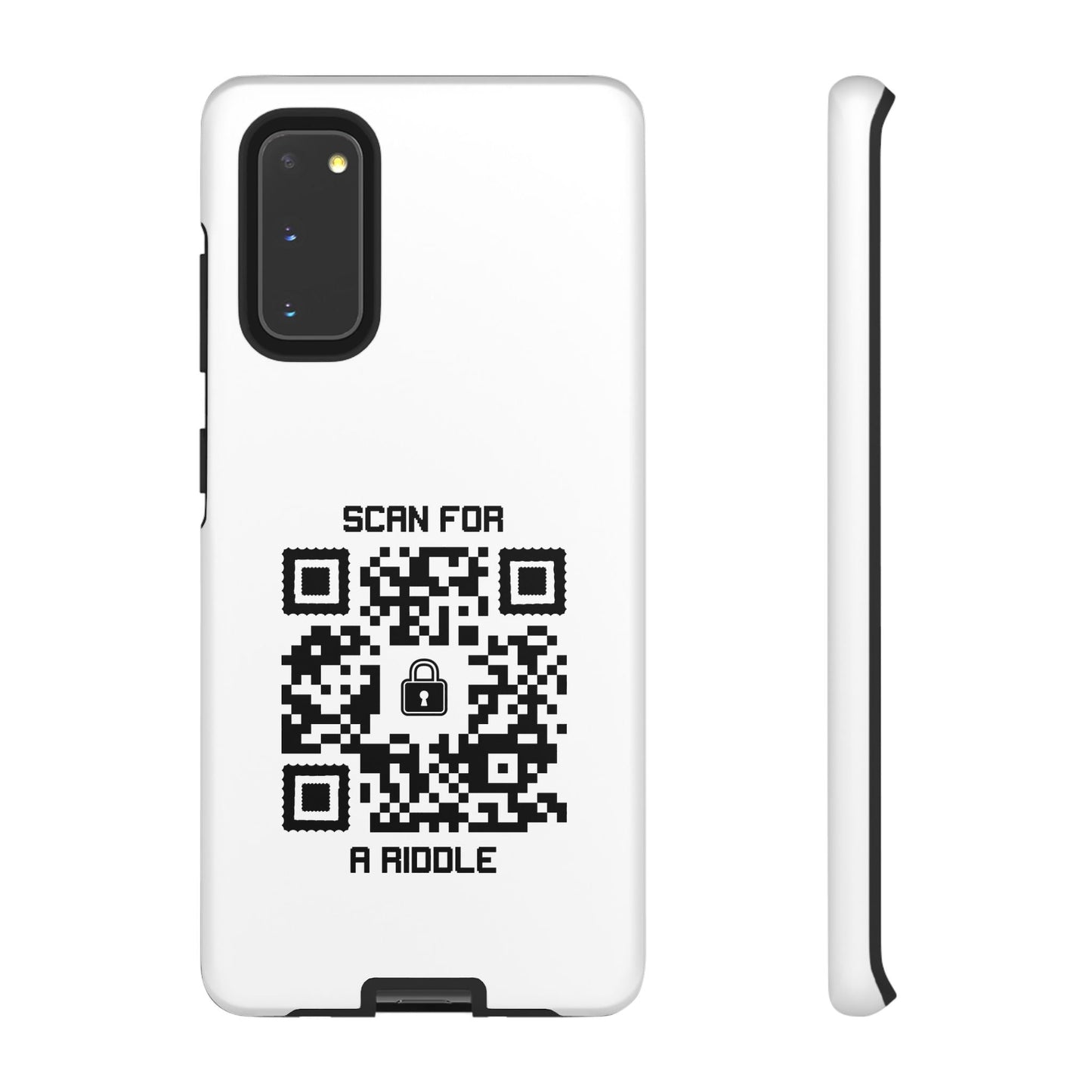 Hidden – Tough Case – White – Scan for a Riddle - QR NATION