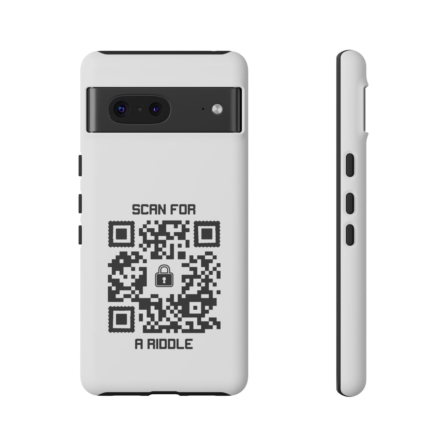 Hidden – Tough Case – White – Scan for a Riddle - QR NATION