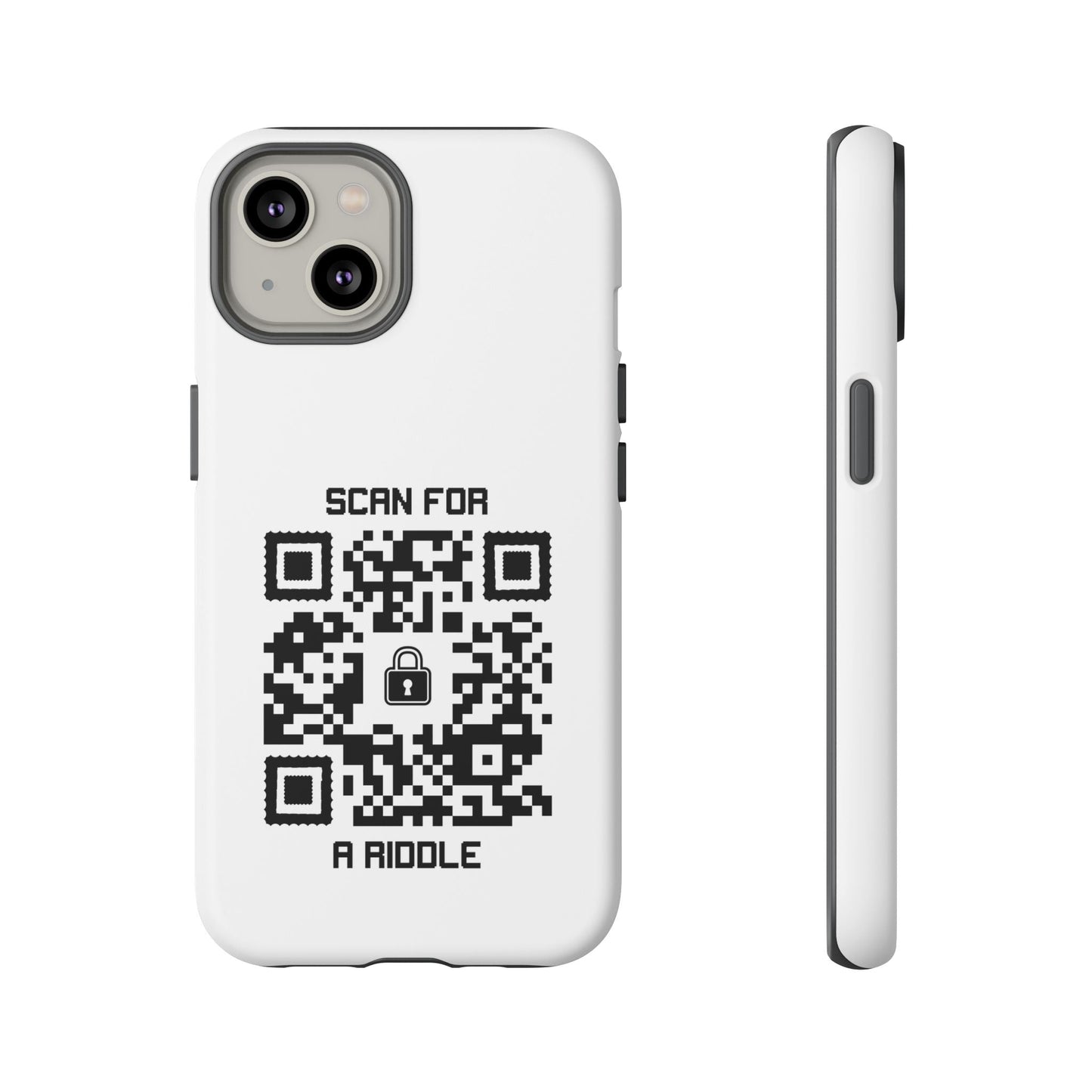 Hidden – Tough Case – White – Scan for a Riddle - QR NATION