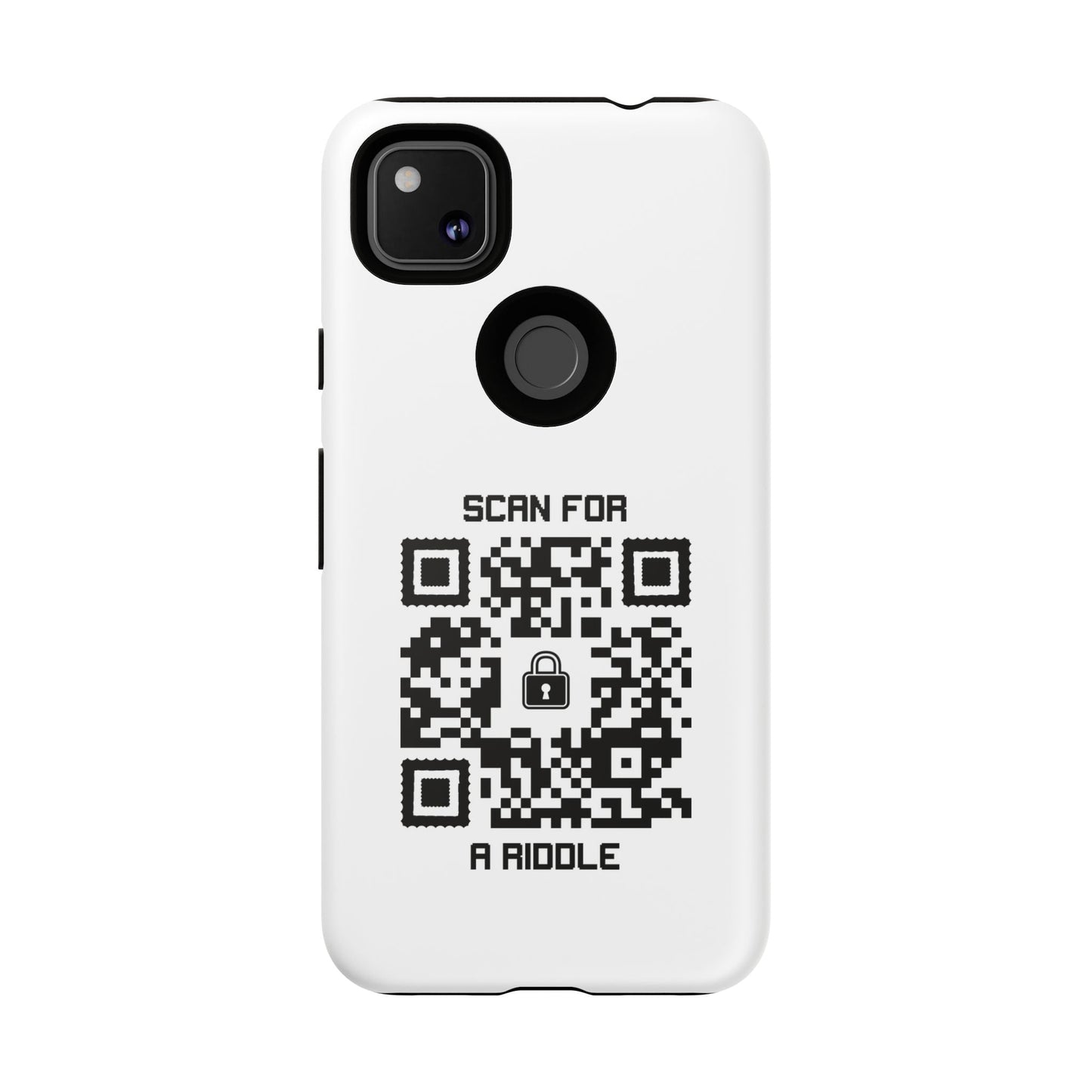 Hidden – Tough Case – White – Scan for a Riddle - QR NATION