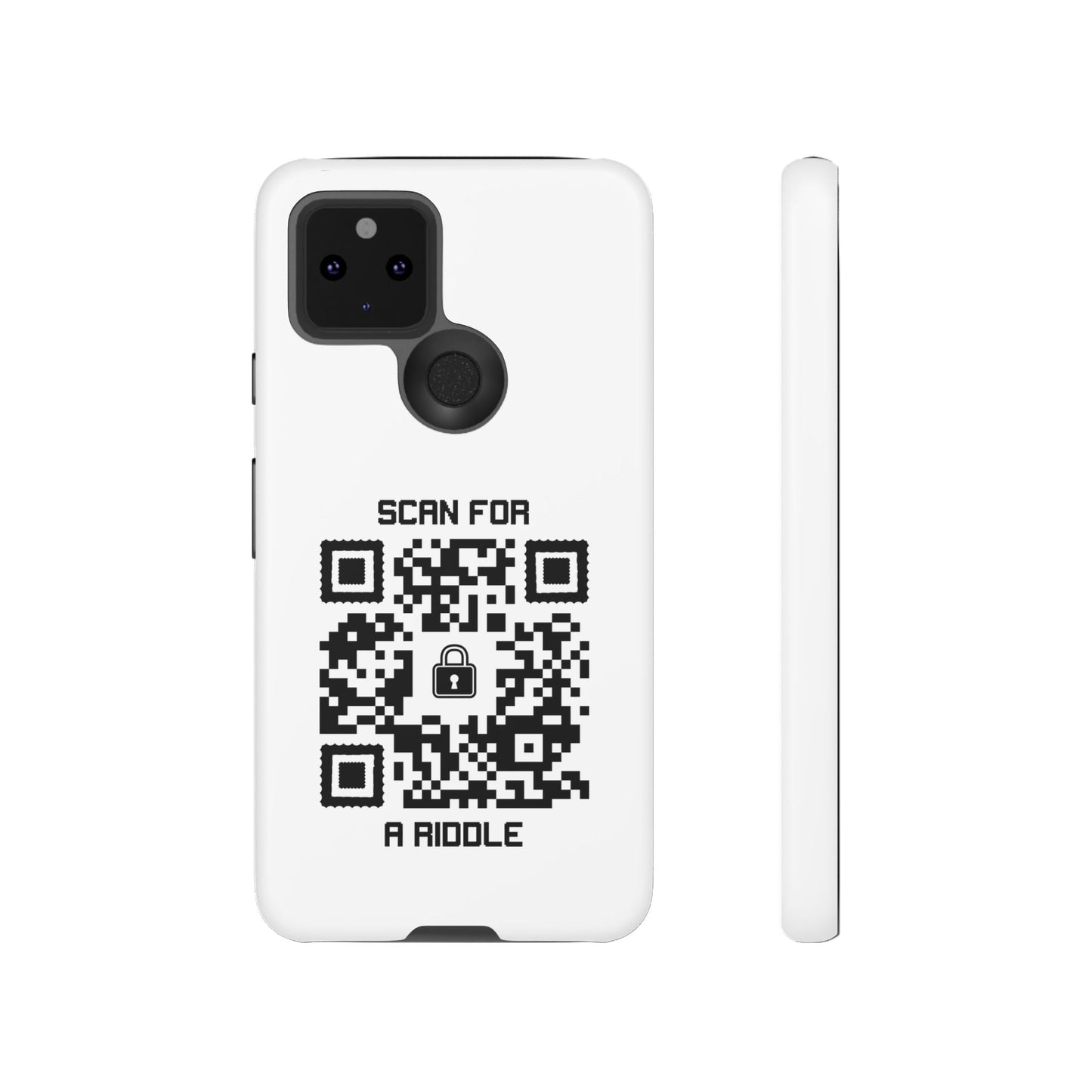 Hidden – Tough Case – White – Scan for a Riddle - QR NATION