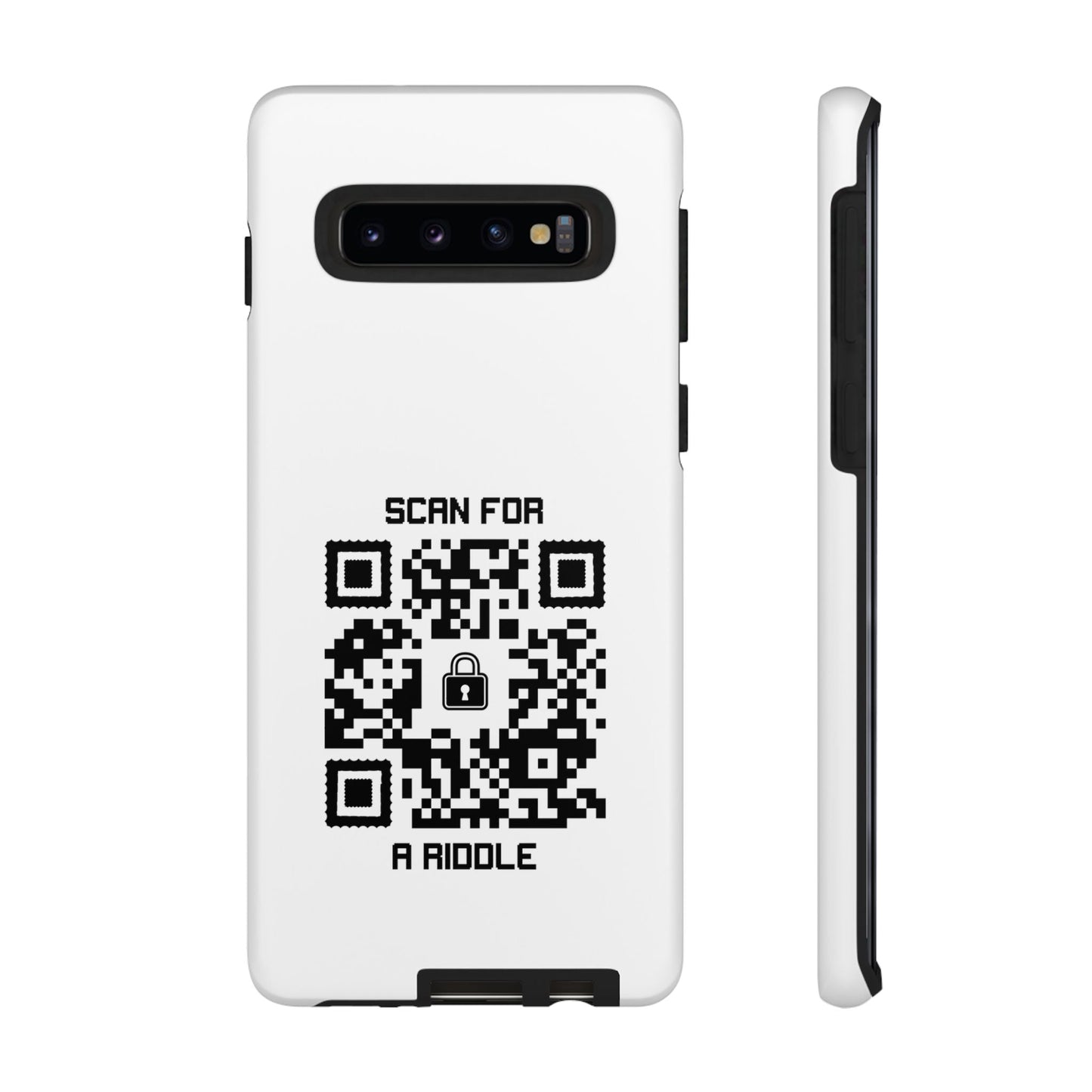 Hidden – Tough Case – White – Scan for a Riddle - QR NATION