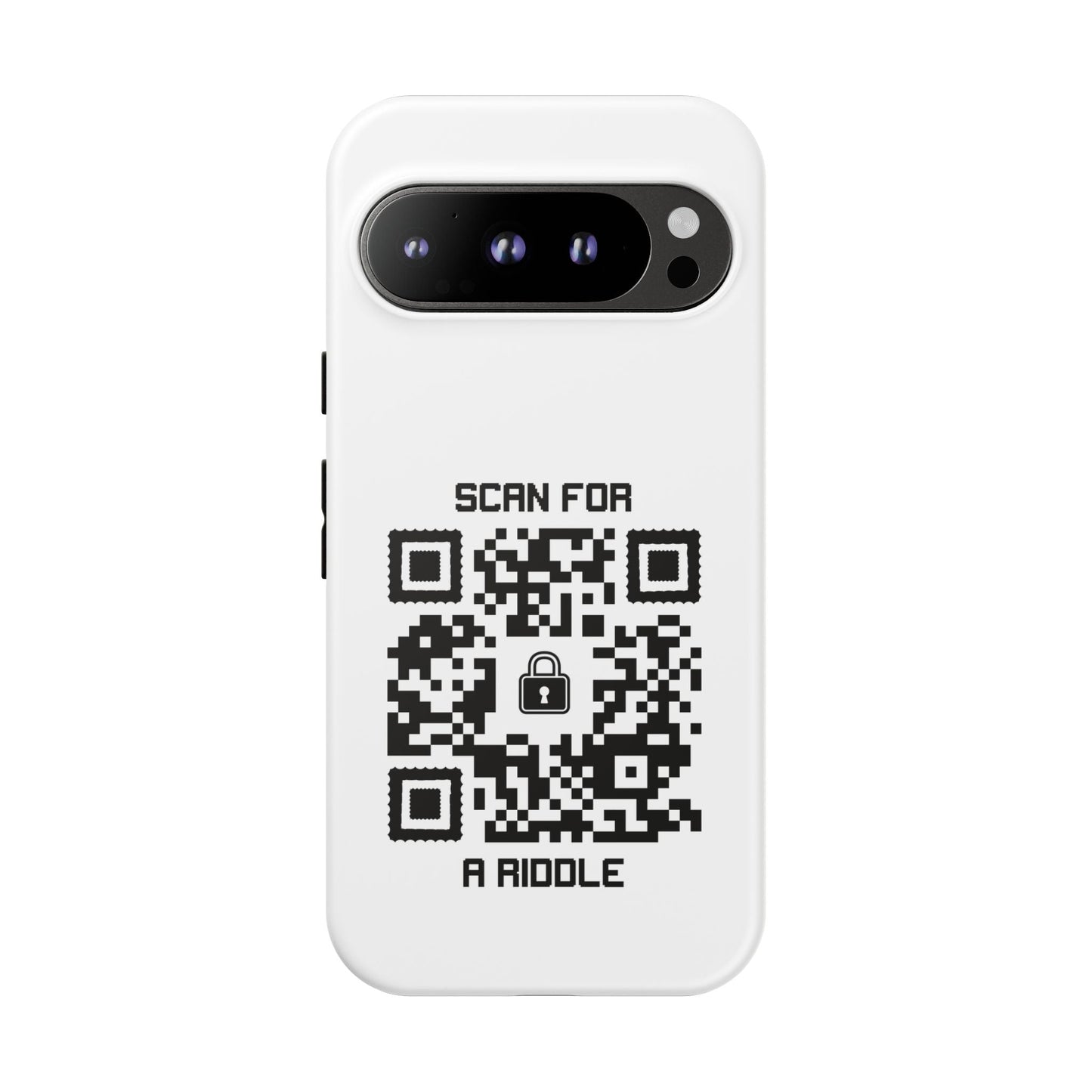 Hidden – Tough Case – White – Scan for a Riddle - QR NATION