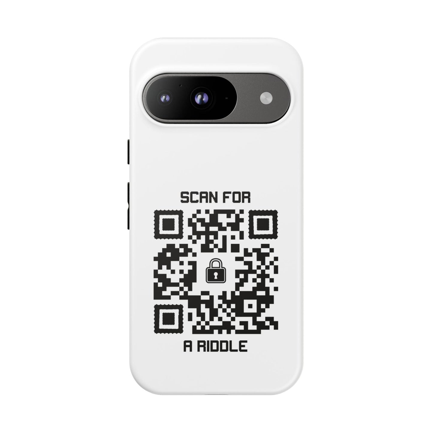Hidden – Tough Case – White – Scan for a Riddle - QR NATION