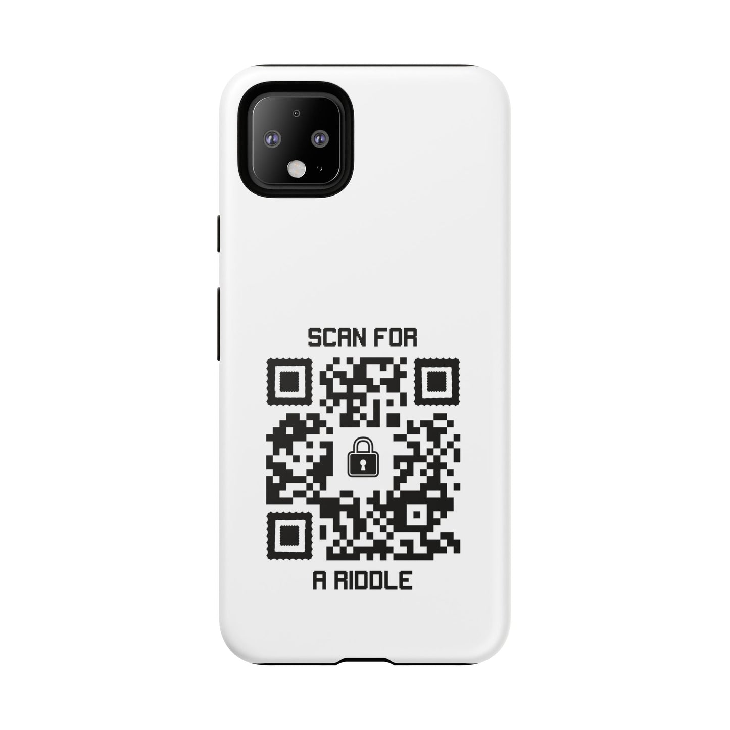 Hidden – Tough Case – White – Scan for a Riddle - QR NATION