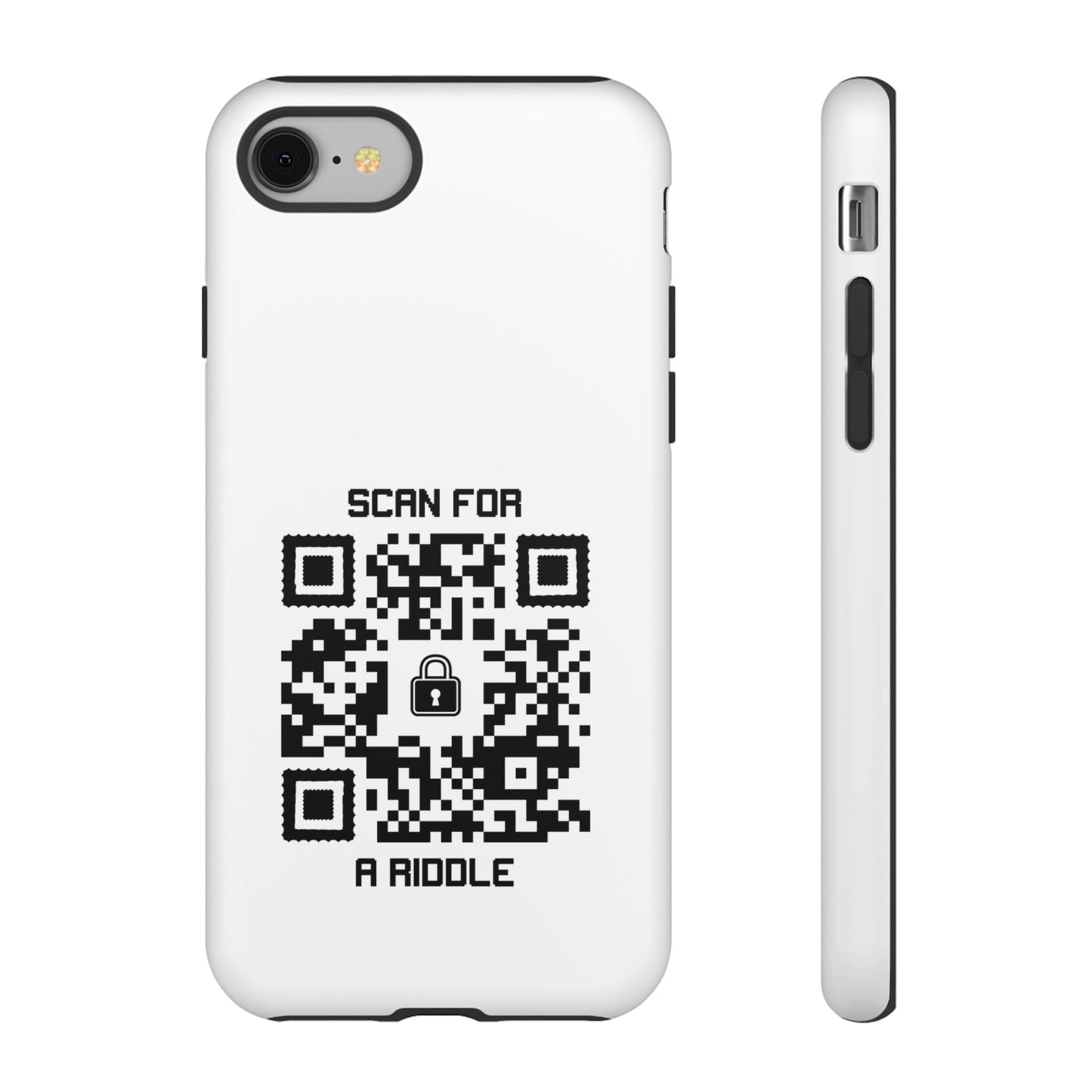 Hidden – Tough Case – White – Scan for a Riddle - QR NATION