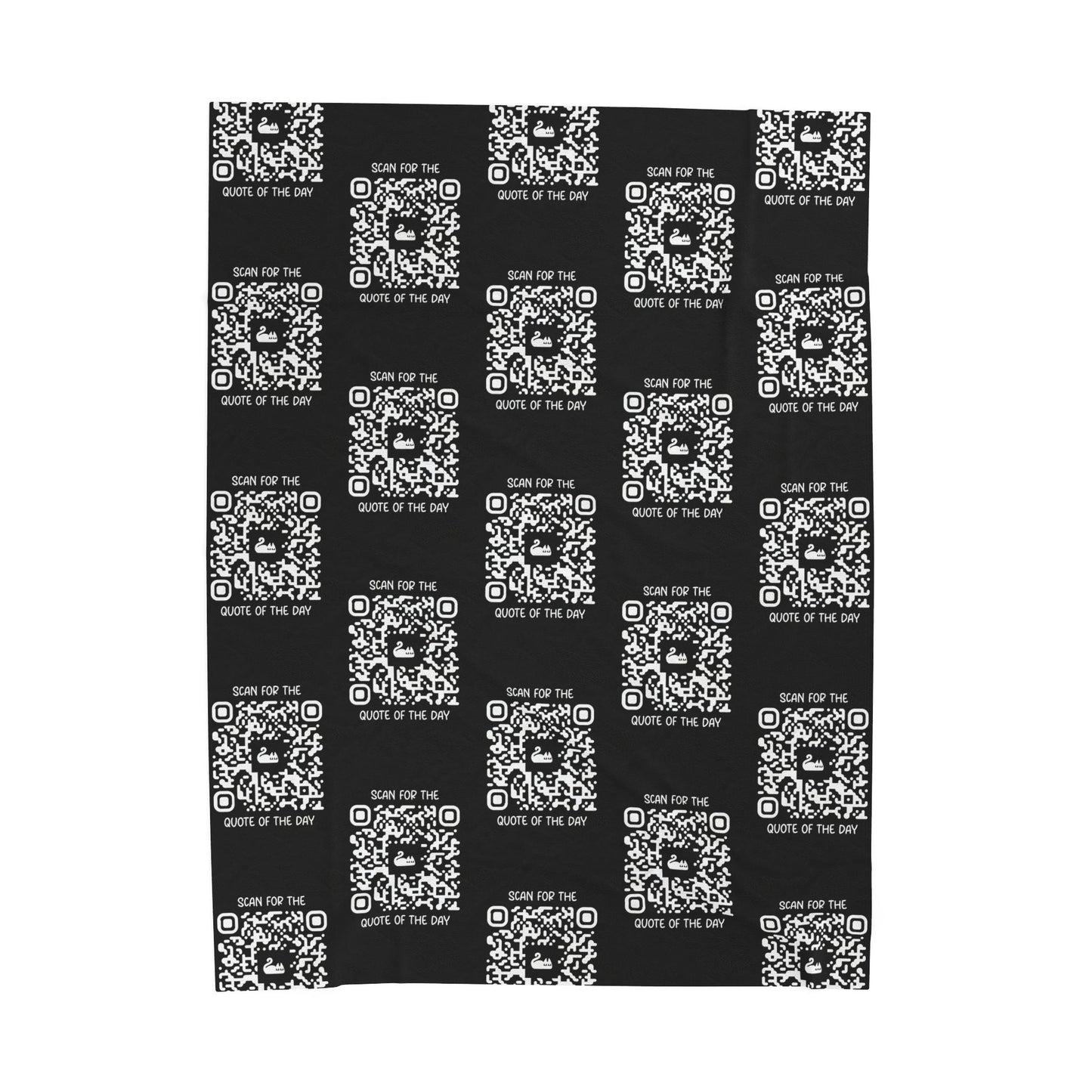 Home & Cozy – Blanket – Black – Scan for the Quote of the Day - QR NATION