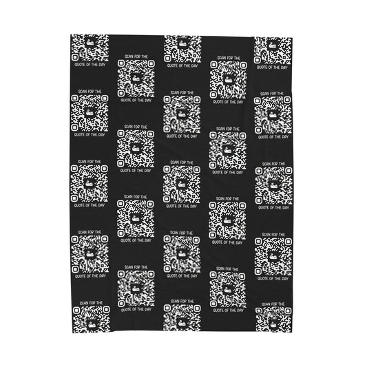 Home & Cozy – Blanket – Black – Scan for the Quote of the Day - QR NATION
