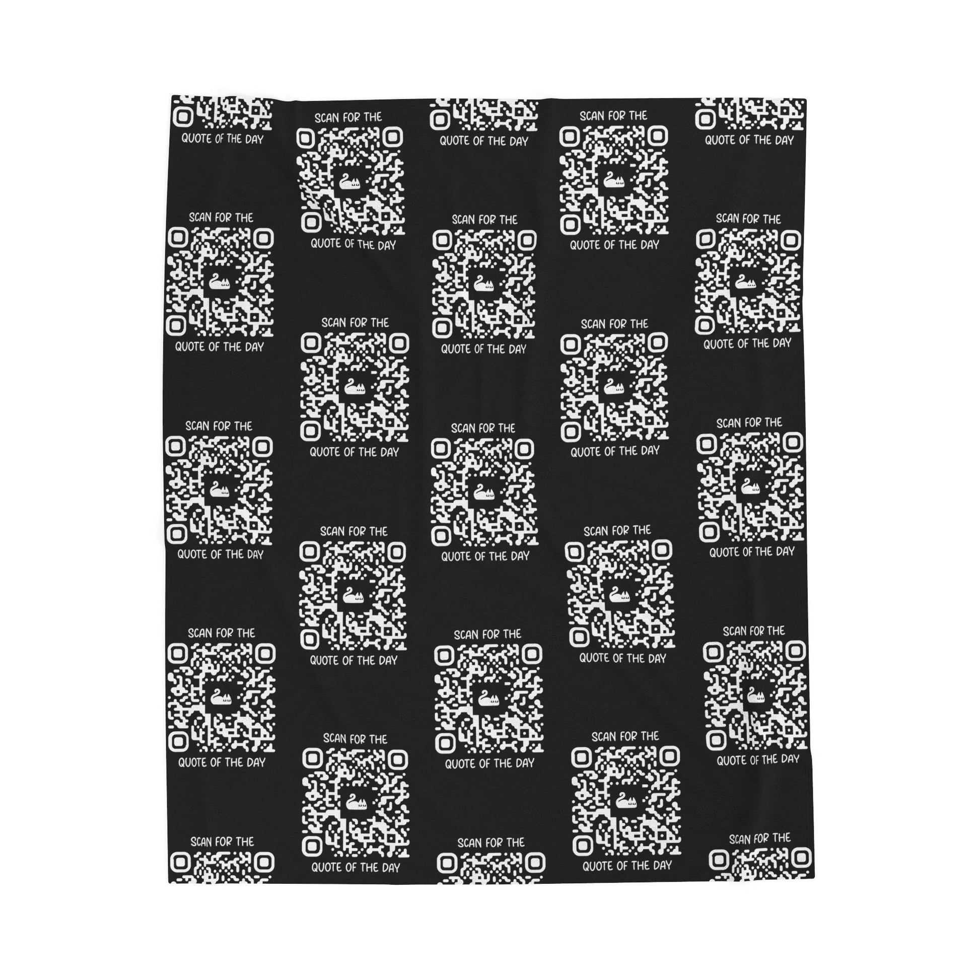 Home & Cozy – Blanket – Black – Scan for the Quote of the Day - QR NATION