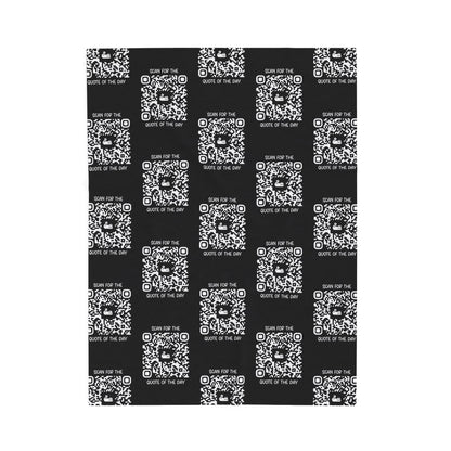 Home & Cozy – Blanket – Black – Scan for the Quote of the Day - QR NATION