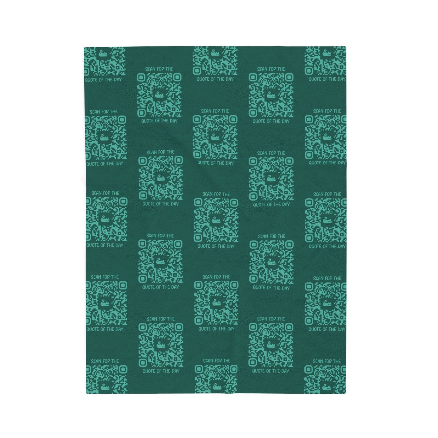 Home & Cozy – Blanket – Green – Scan for the Quote of the Day - QR NATION