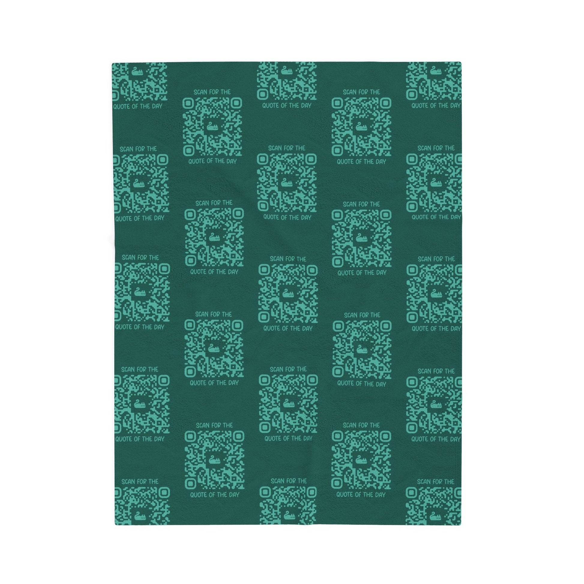 Home & Cozy – Blanket – Green – Scan for the Quote of the Day - QR NATION