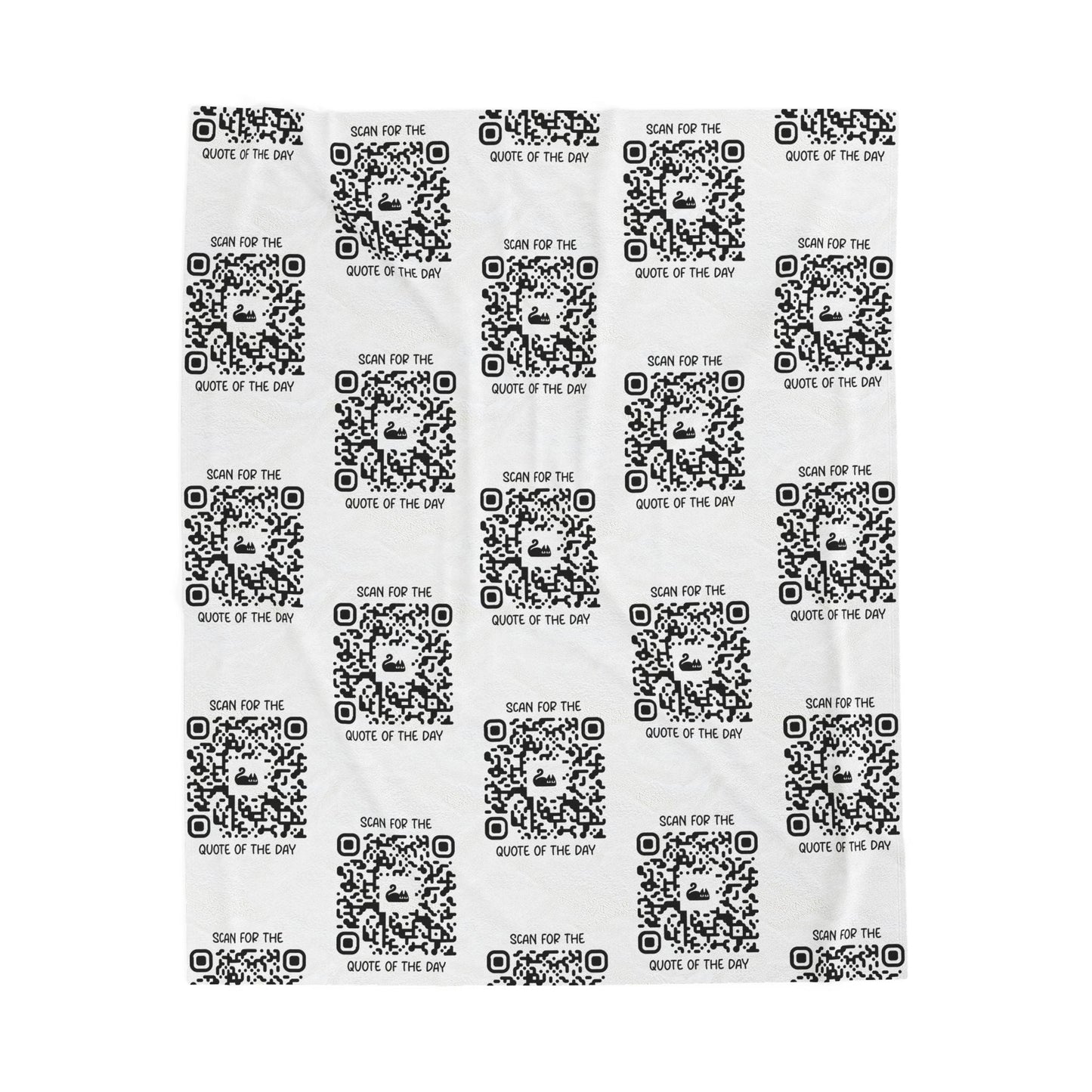 Home & Cozy – Blanket – White – Scan for the Quote of the Day - QR NATION
