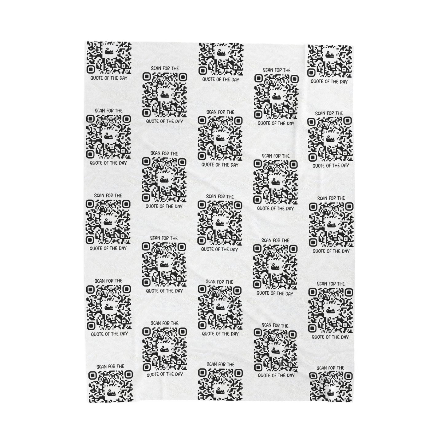 Home & Cozy – Blanket – White – Scan for the Quote of the Day - QR NATION