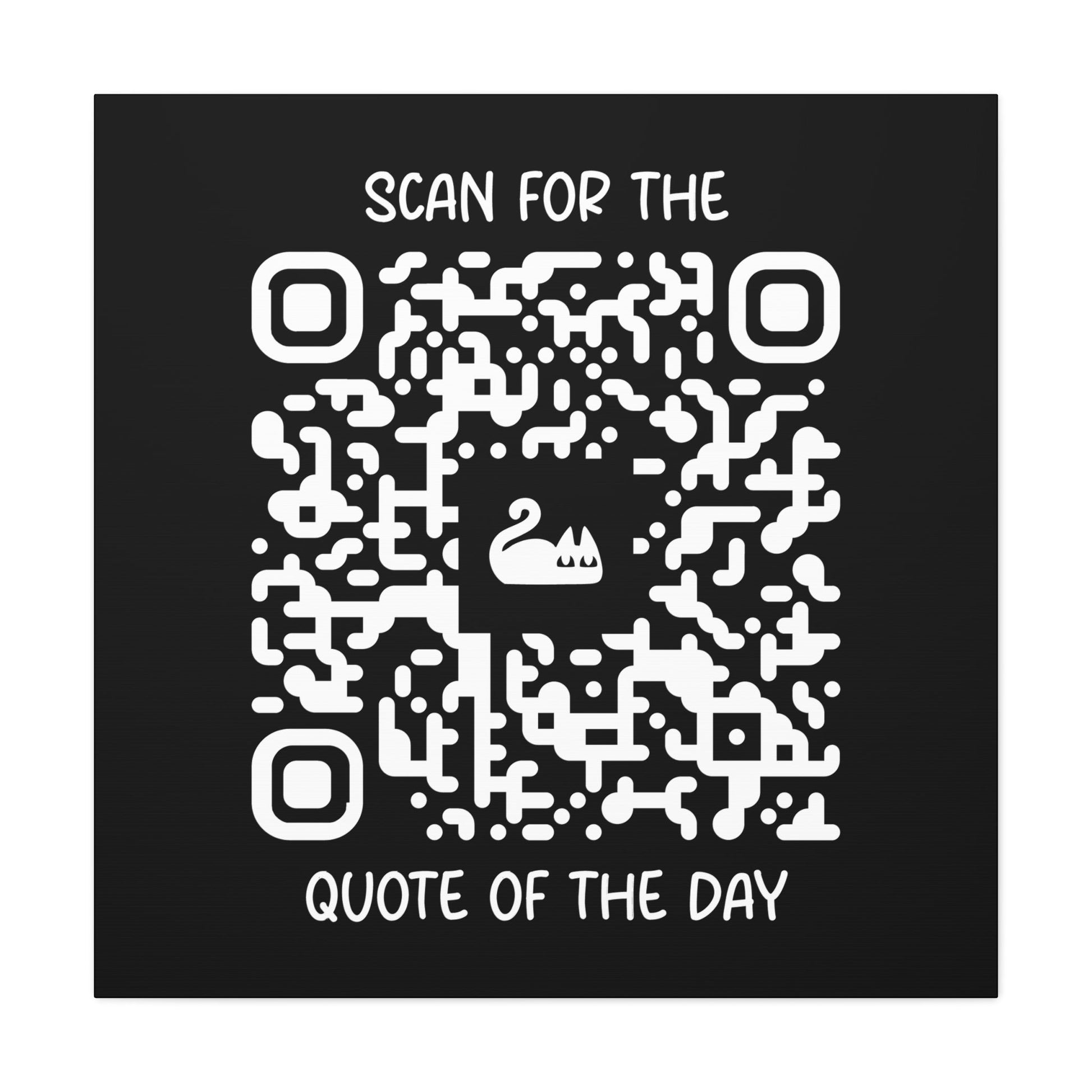 Home & Cozy – Canvas – Black – Scan for the Quote of the Day - QR NATION