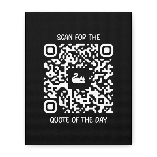 Home & Cozy – Canvas – Black – Scan for the Quote of the Day - QR NATION