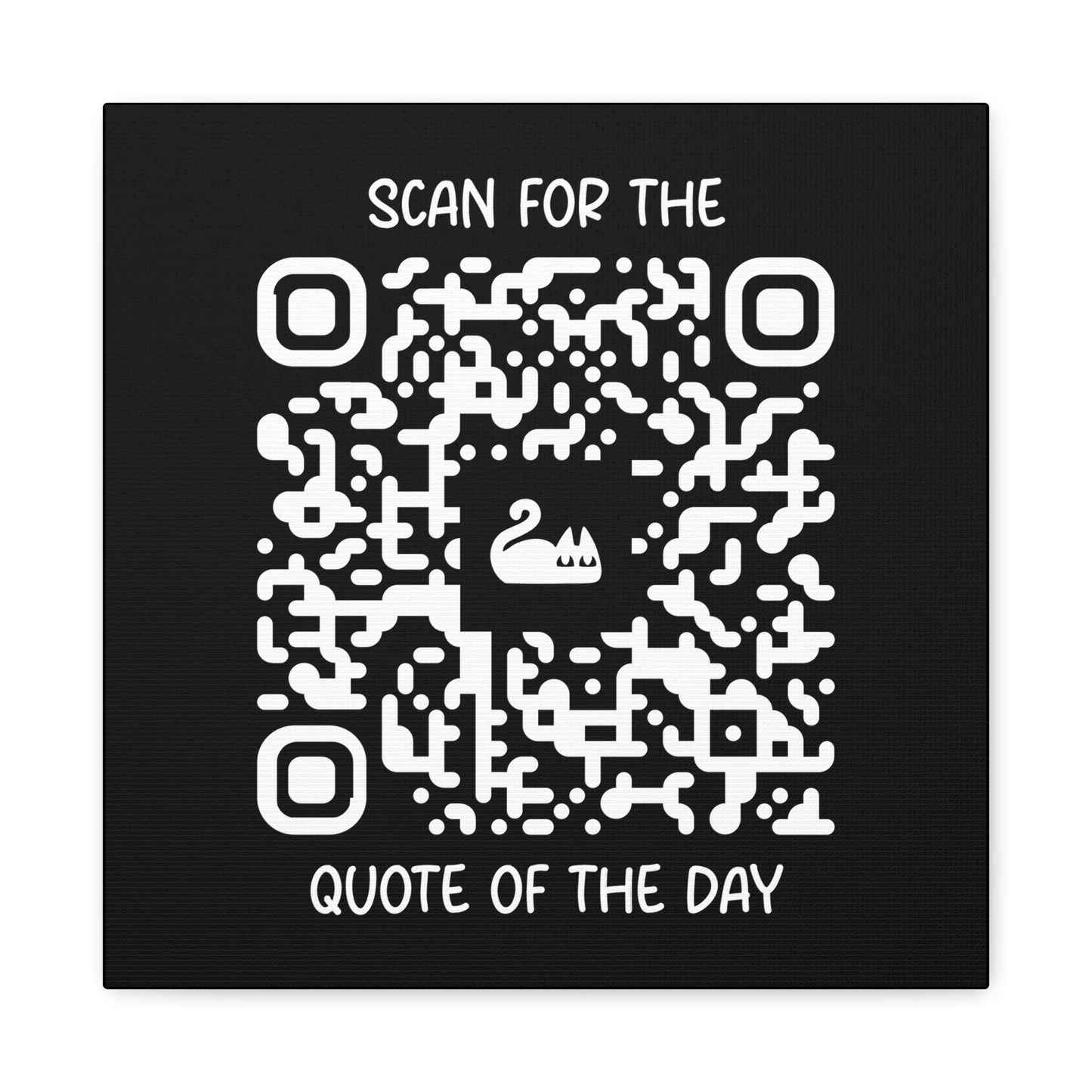 Home & Cozy – Canvas – Black – Scan for the Quote of the Day - QR NATION