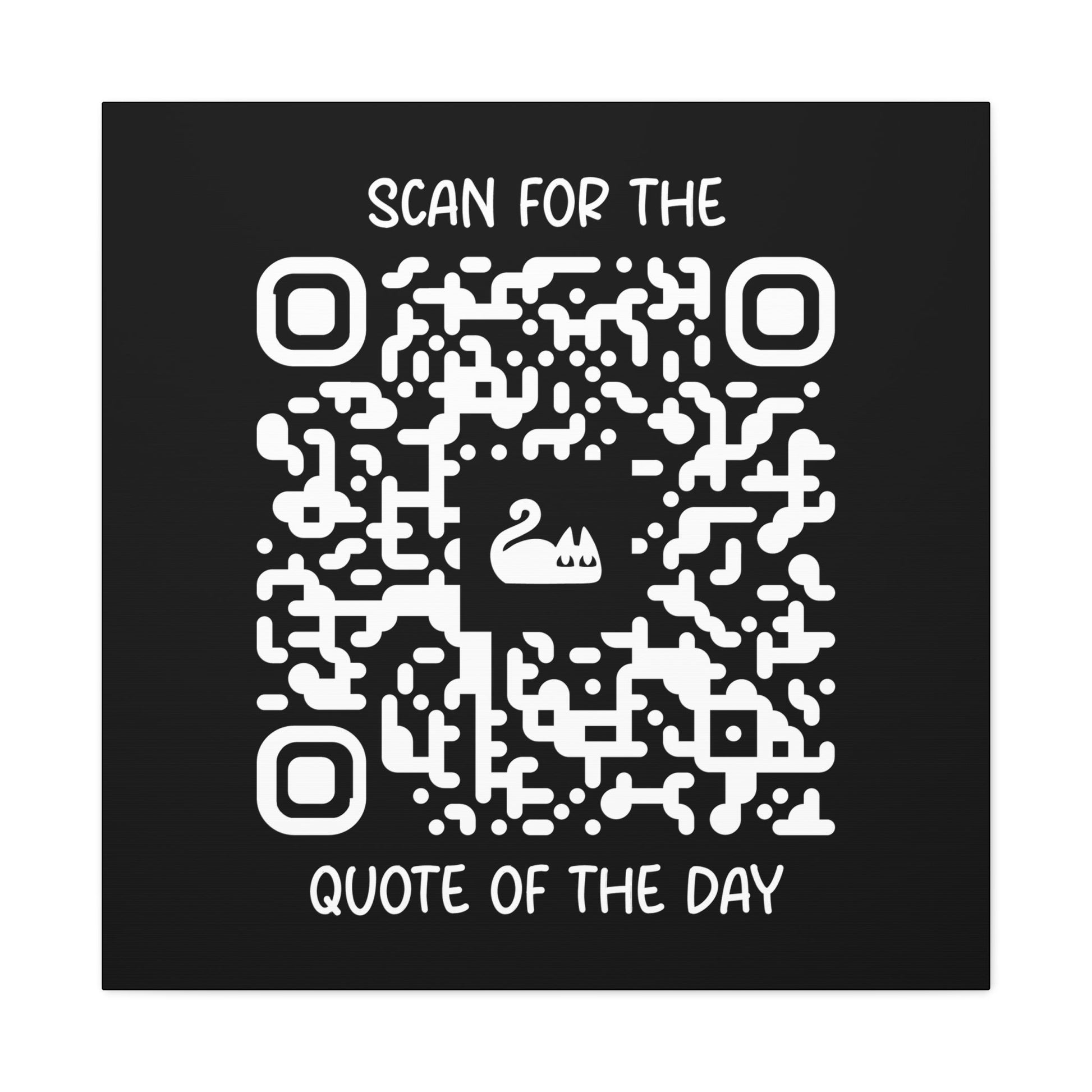 Home & Cozy – Canvas – Black – Scan for the Quote of the Day - QR NATION
