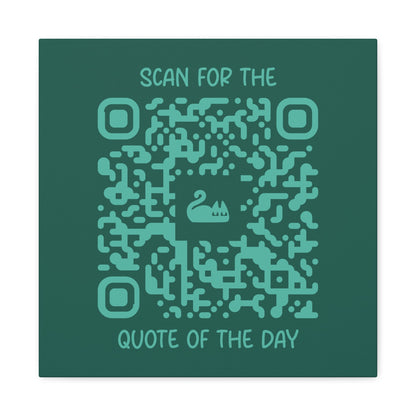 Home & Cozy – Canvas – Green – Scan for the Quote of the Day - QR NATION