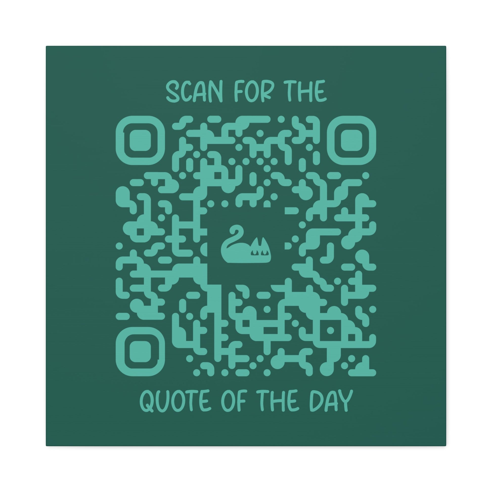 Home & Cozy – Canvas – Green – Scan for the Quote of the Day - QR NATION