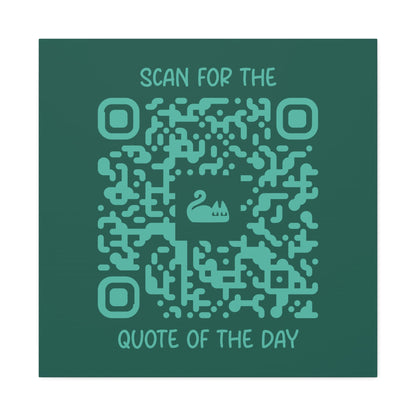 Home & Cozy – Canvas – Green – Scan for the Quote of the Day - QR NATION
