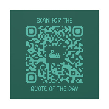 Home & Cozy – Canvas – Green – Scan for the Quote of the Day - QR NATION