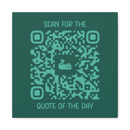 Home & Cozy – Canvas – Green – Scan for the Quote of the Day - QR NATION
