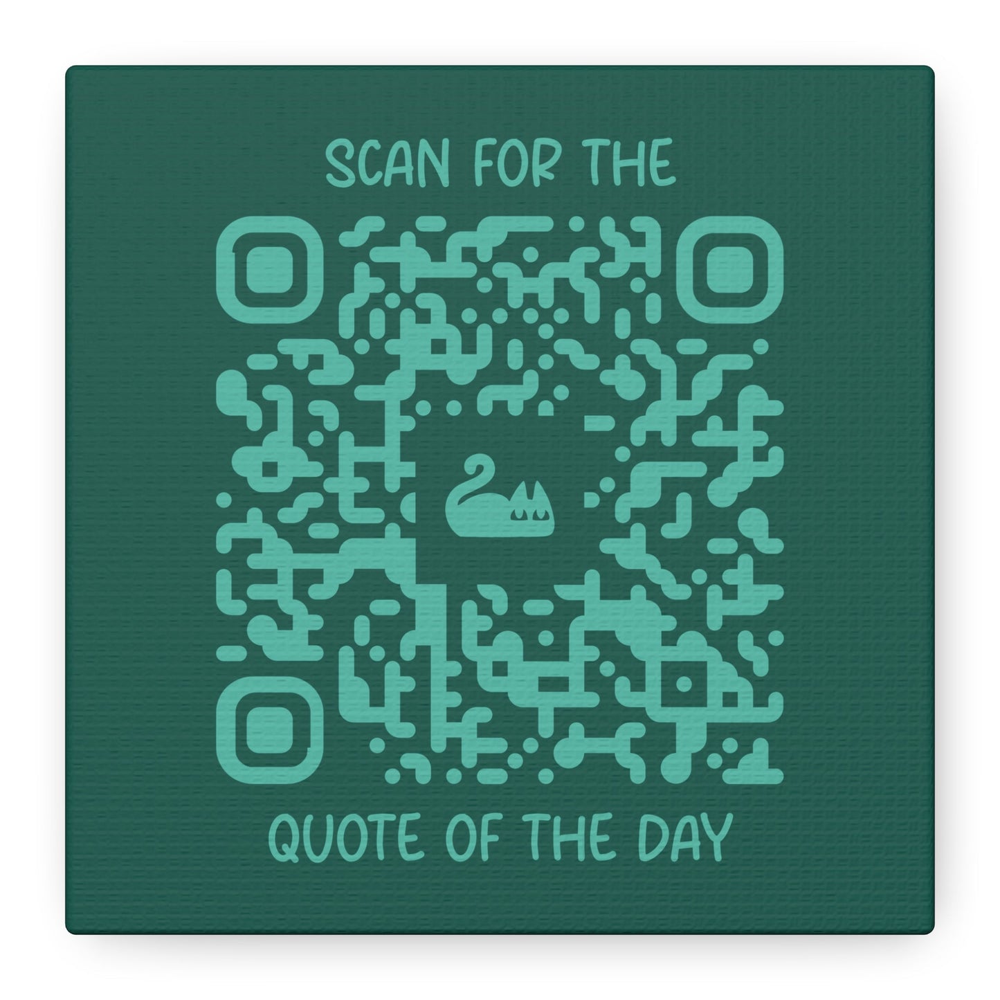 Home & Cozy – Canvas – Green – Scan for the Quote of the Day - QR NATION