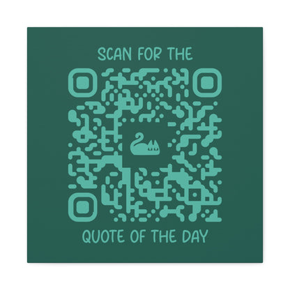Home & Cozy – Canvas – Green – Scan for the Quote of the Day - QR NATION