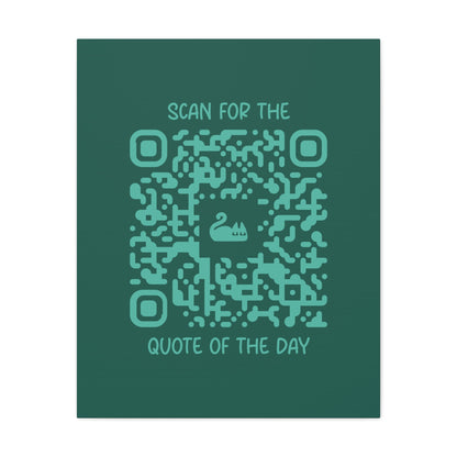 Home & Cozy – Canvas – Green – Scan for the Quote of the Day - QR NATION