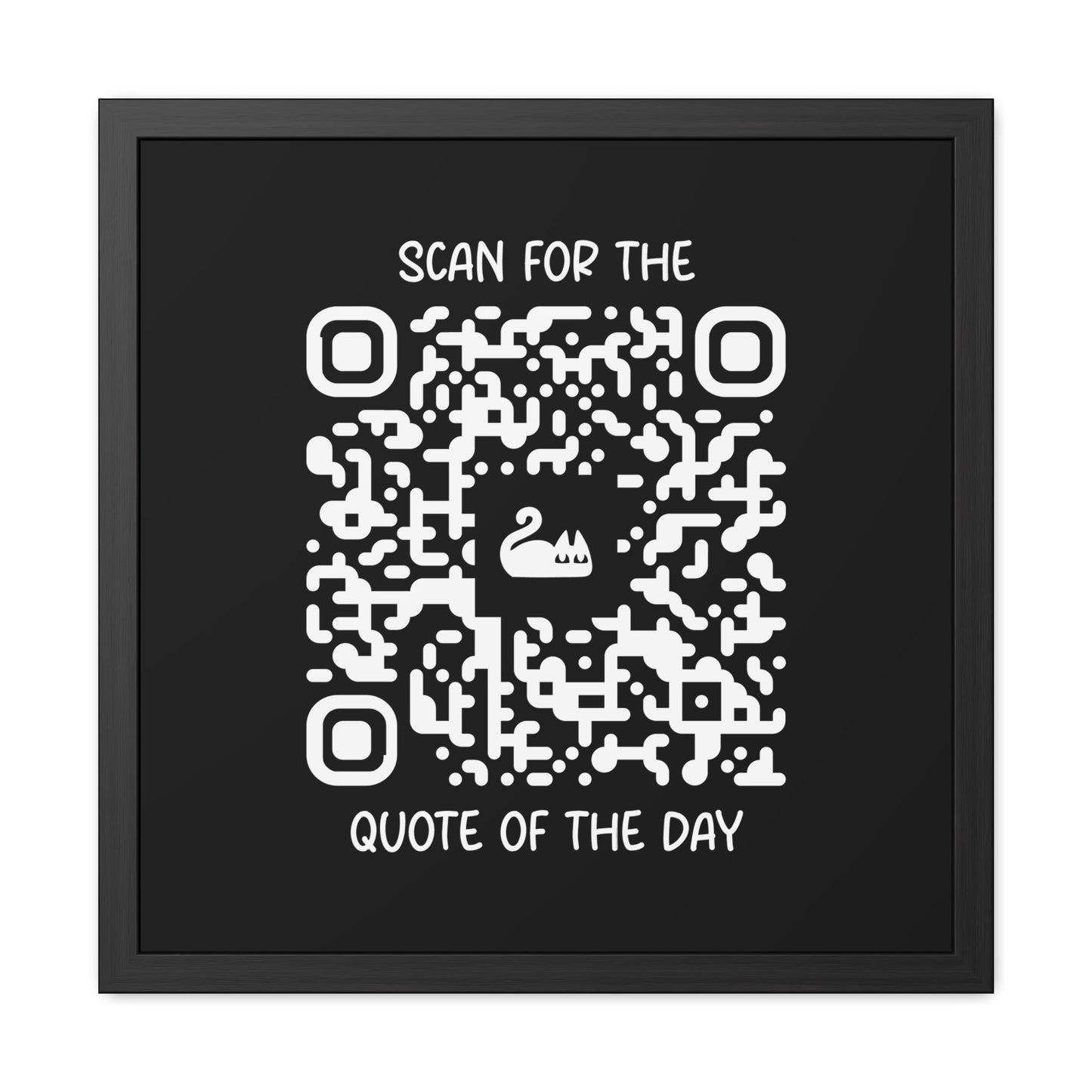 Home & Cozy – Framed Poster – Black – Scan for the Quote of the Day - QR NATION