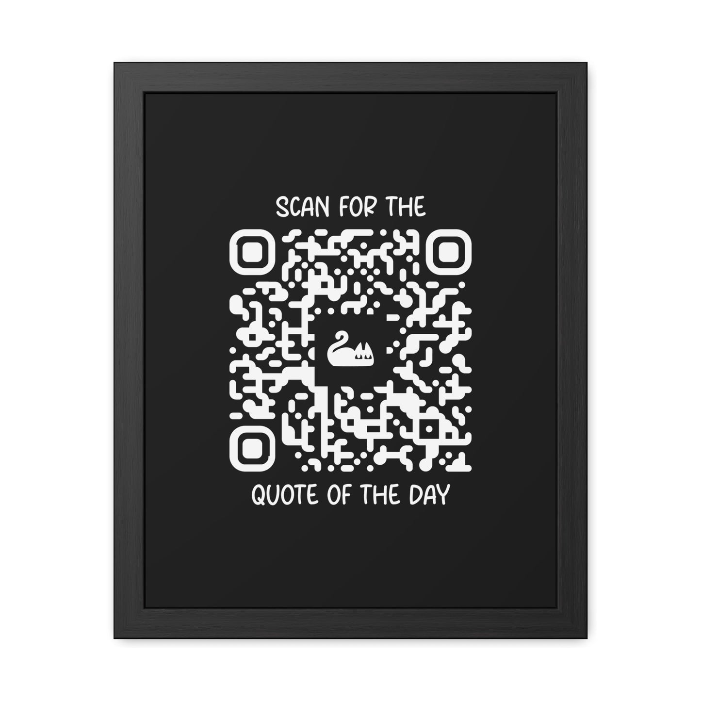 Home & Cozy – Framed Poster – Black – Scan for the Quote of the Day - QR NATION