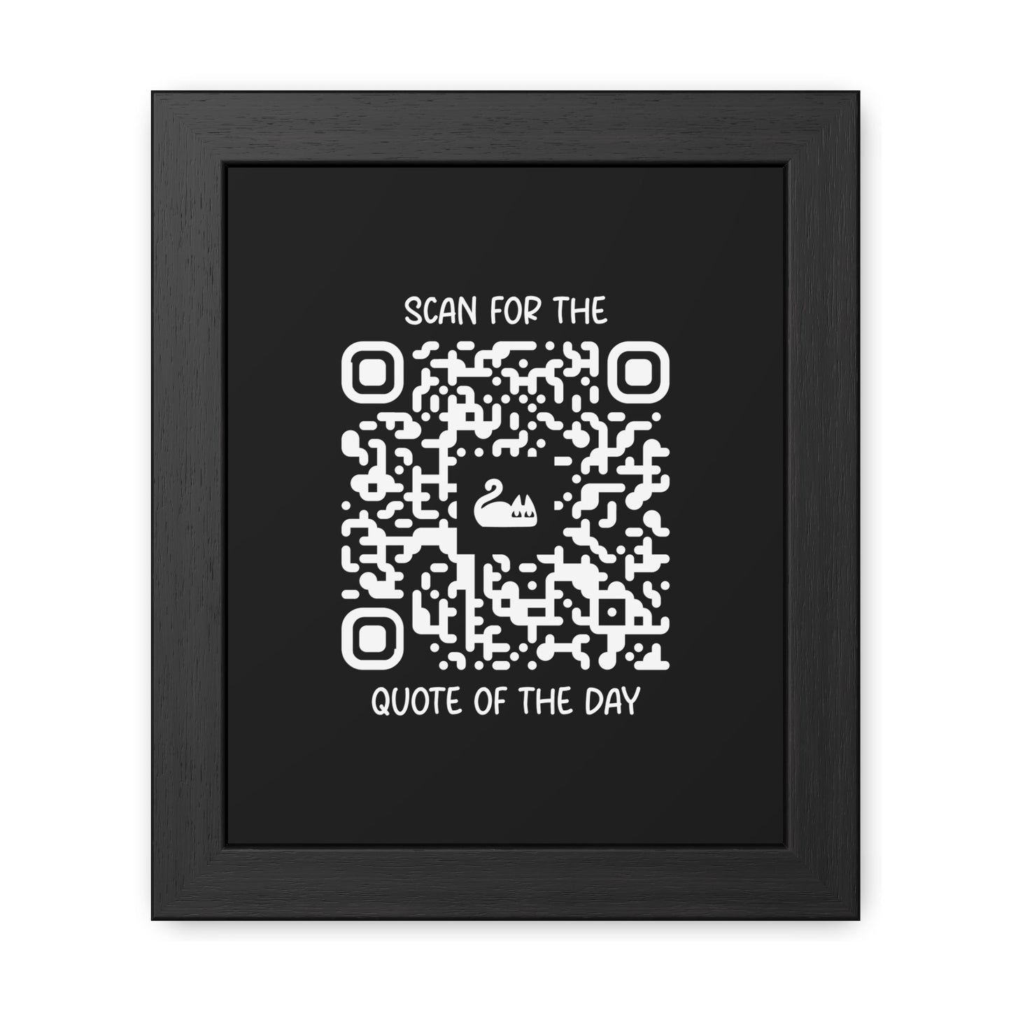 Home & Cozy – Framed Poster – Black – Scan for the Quote of the Day - QR NATION