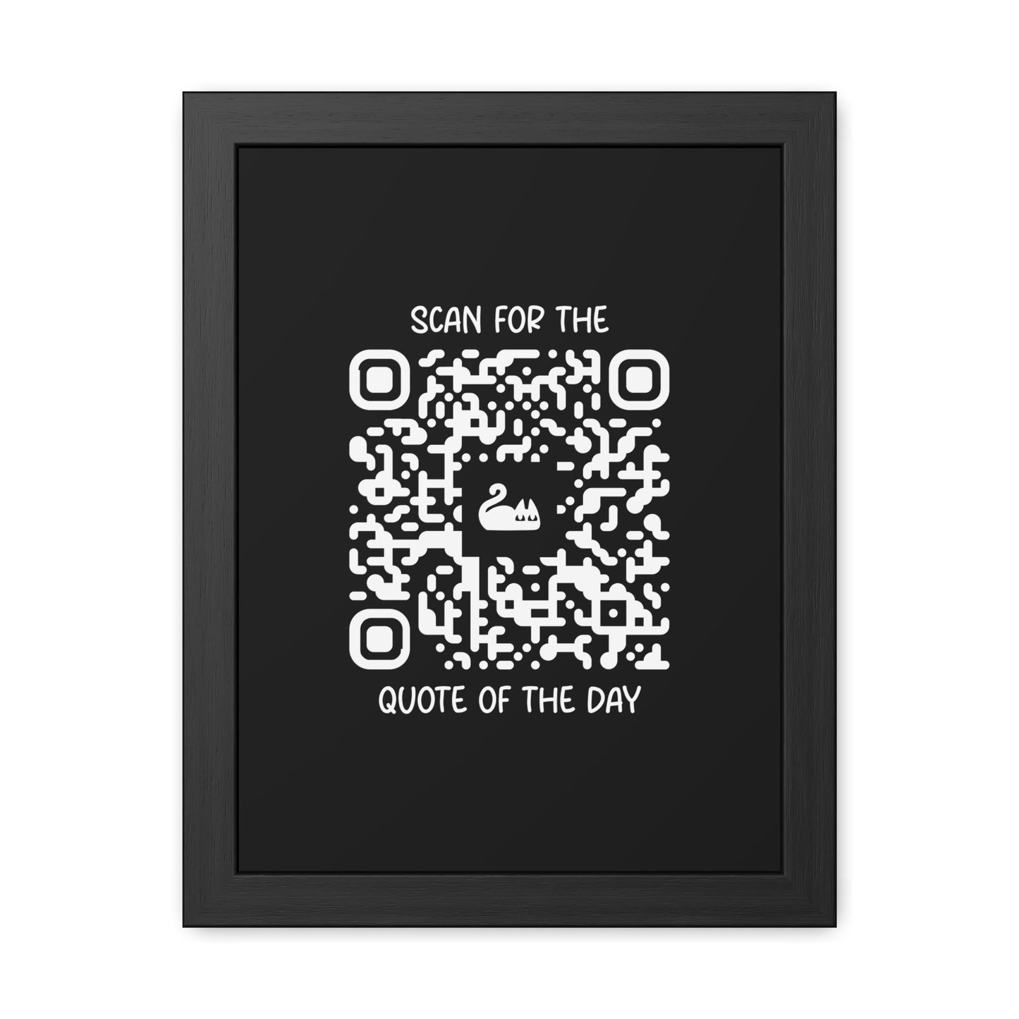Home & Cozy – Framed Poster – Black – Scan for the Quote of the Day - QR NATION