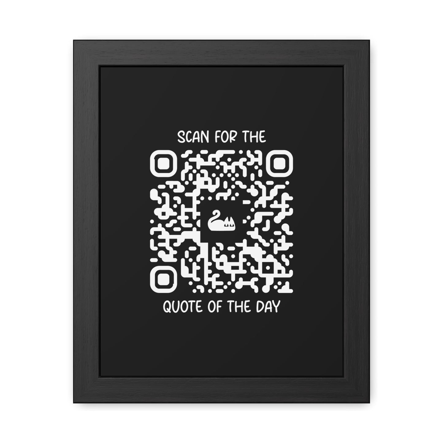 Home & Cozy – Framed Poster – Black – Scan for the Quote of the Day - QR NATION
