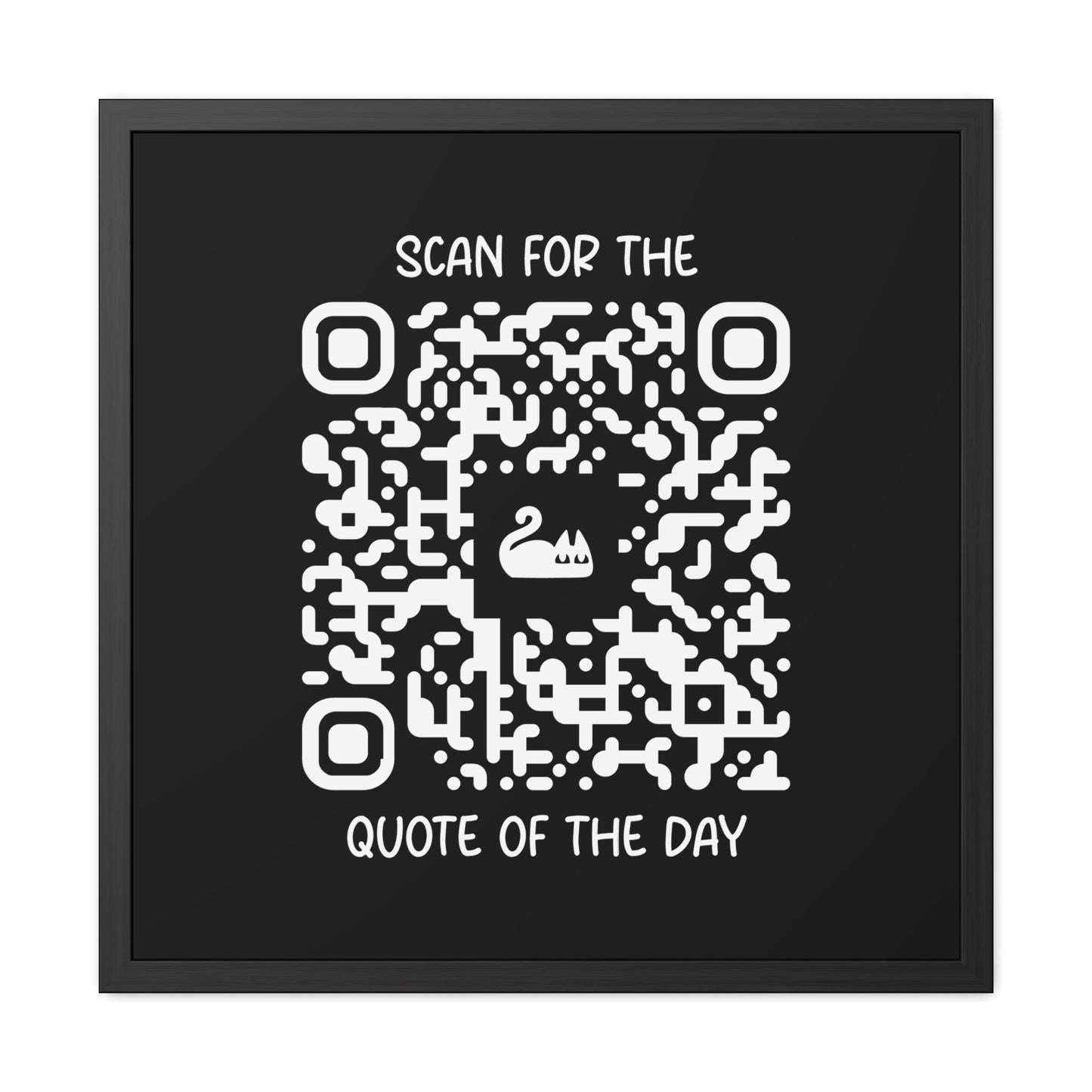 Home & Cozy – Framed Poster – Black – Scan for the Quote of the Day - QR NATION