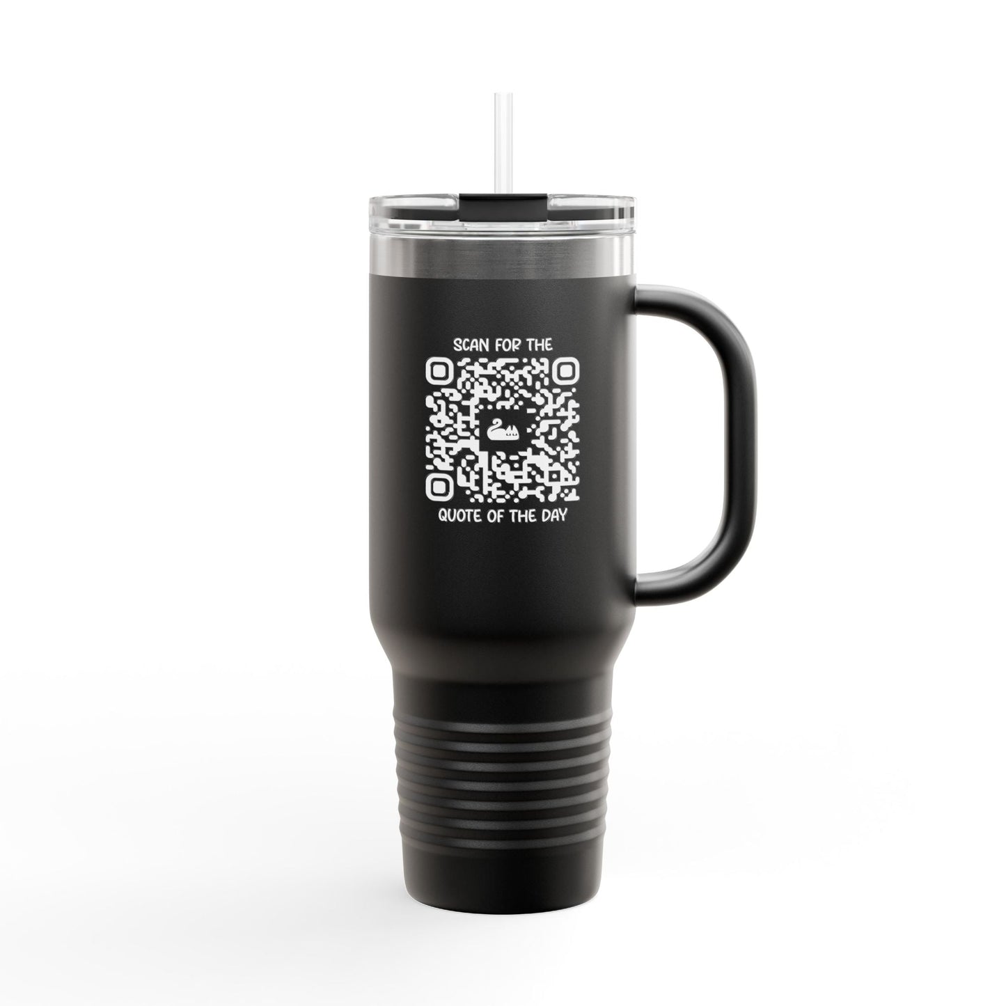 Home & Cozy – Insulated Travel Mug – Scan for the Quote of the Day - QR NATION