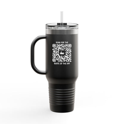 Home & Cozy – Insulated Travel Mug – Scan for the Quote of the Day - QR NATION