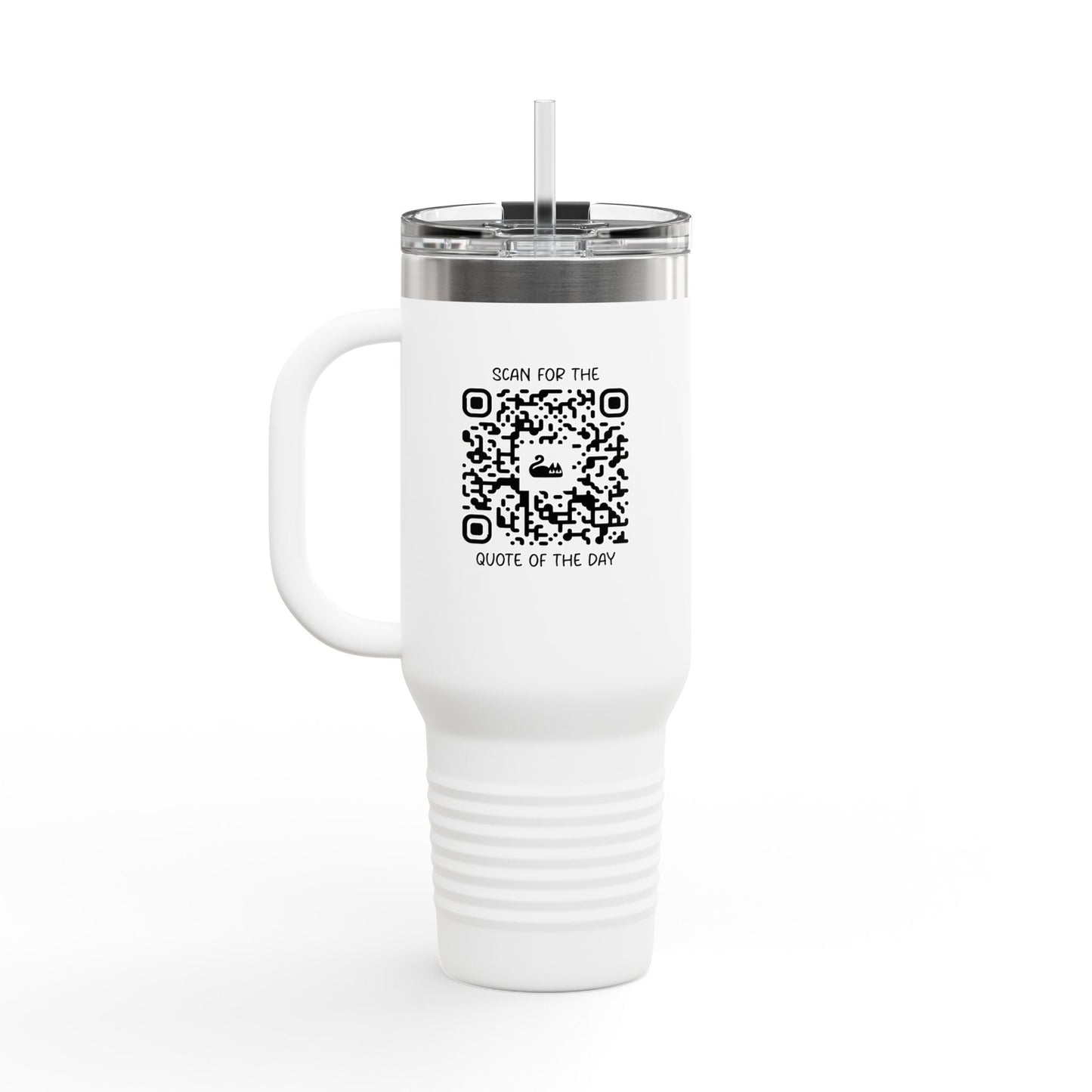 Home & Cozy – Insulated Travel Mug – Scan for the Quote of the Day - QR NATION