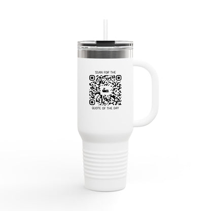 Home & Cozy – Insulated Travel Mug – Scan for the Quote of the Day - QR NATION