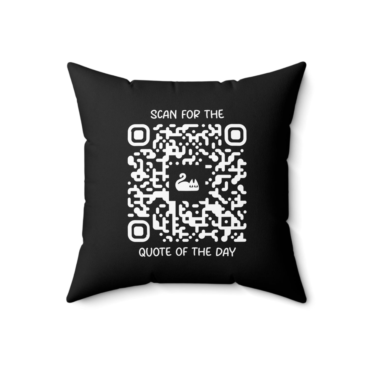 Home & Cozy – Pillow – Black – Scan for the Quote of the Day - QR NATION