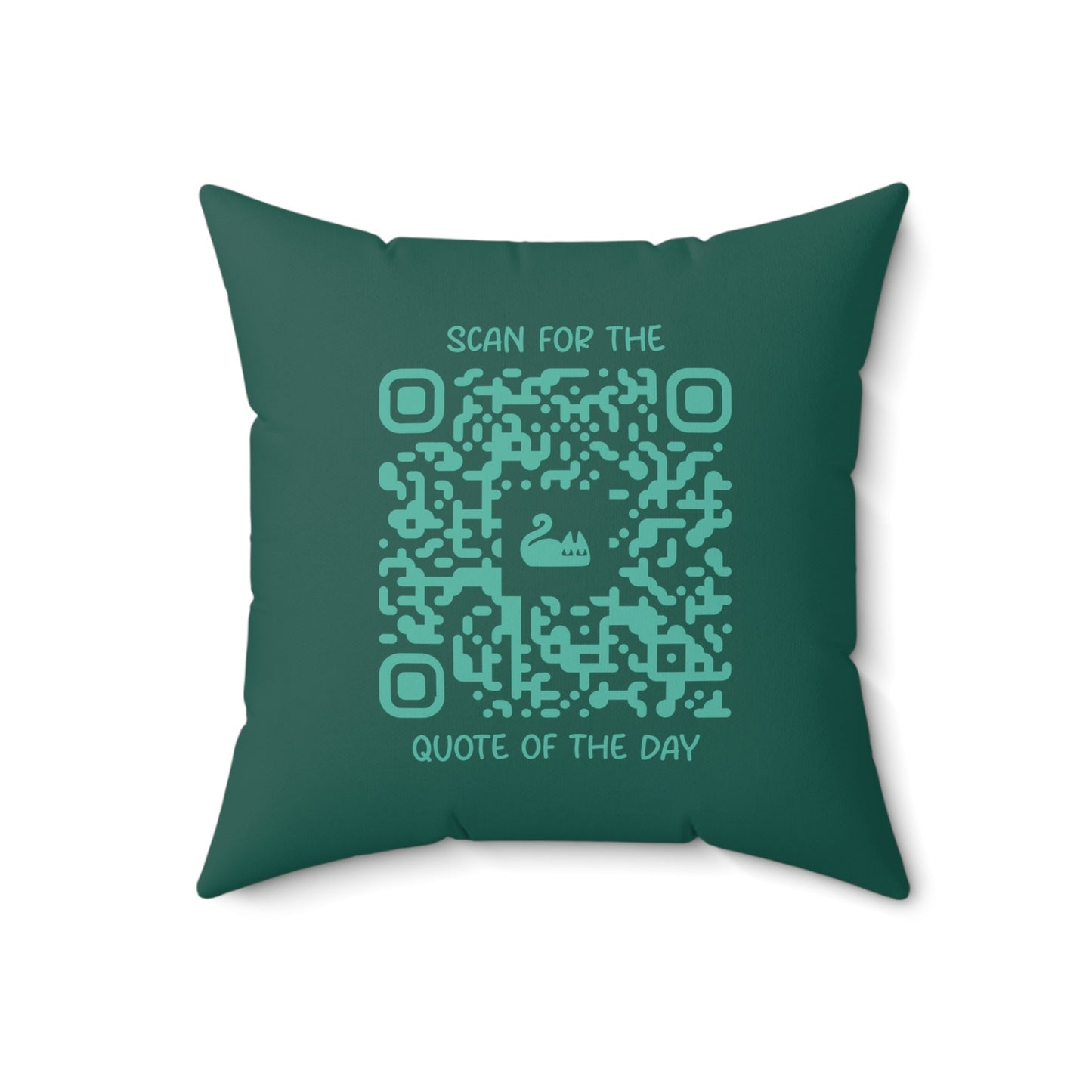 Home & Cozy – Pillow – Green – Scan for the Quote of the Day - QR NATION
