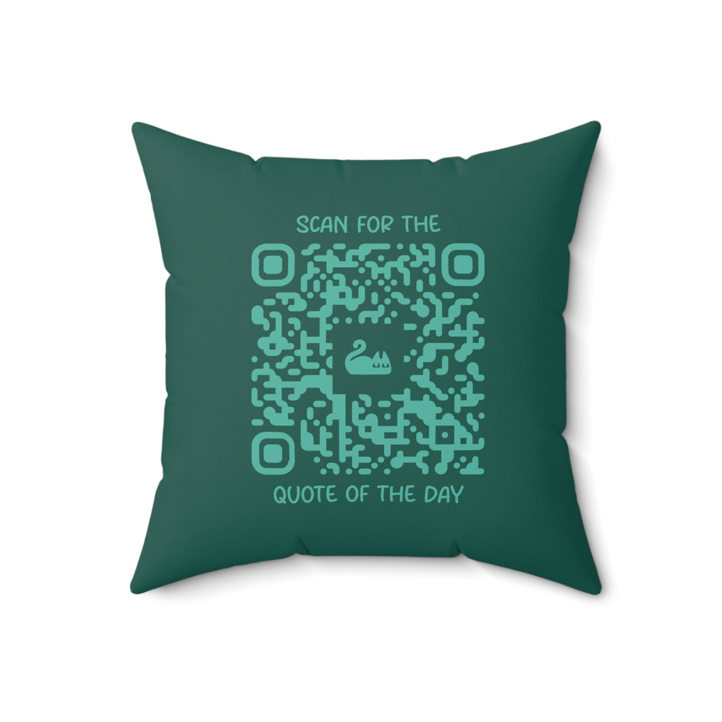 Home & Cozy – Pillow – Green – Scan for the Quote of the Day - QR NATION