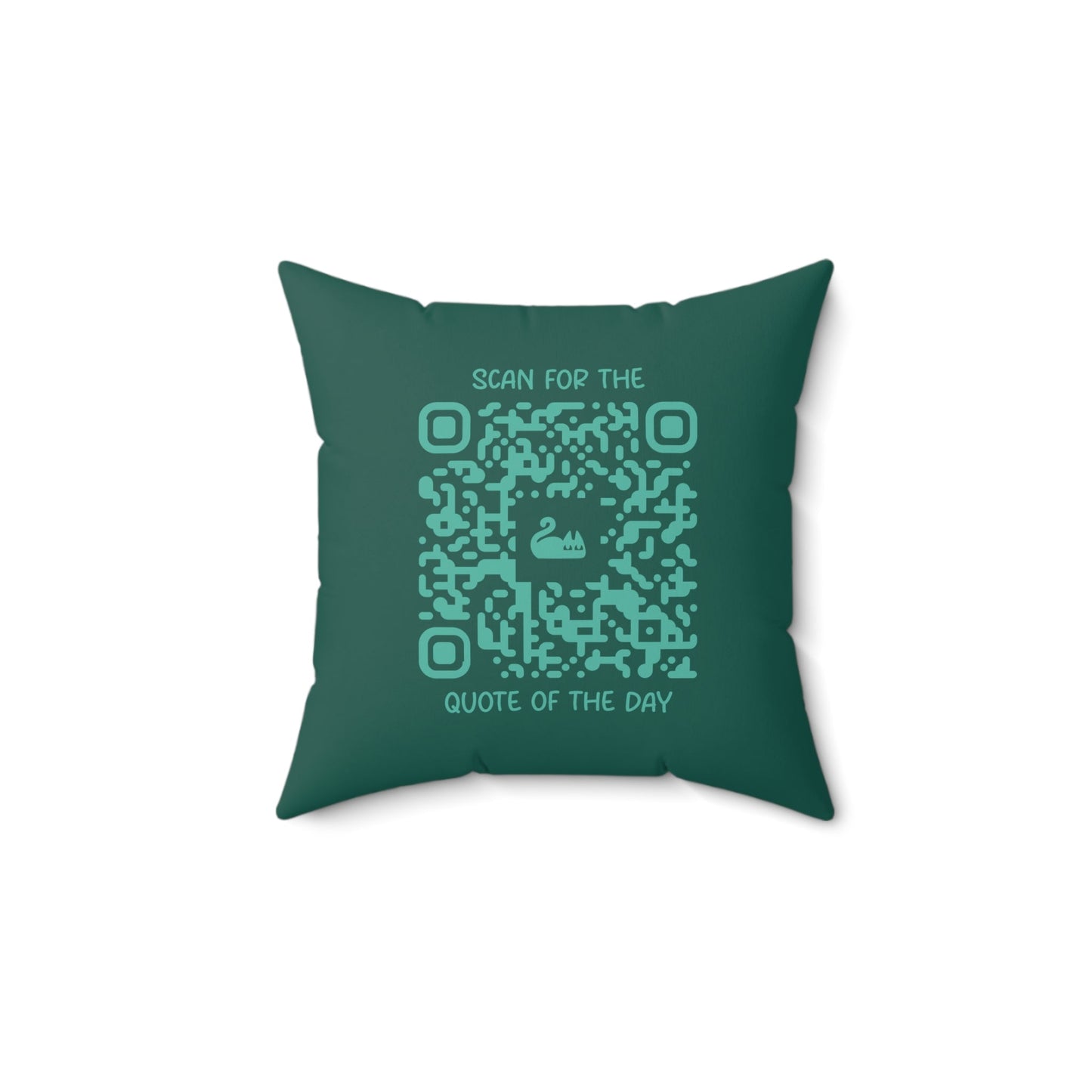 Home & Cozy – Pillow – Green – Scan for the Quote of the Day - QR NATION